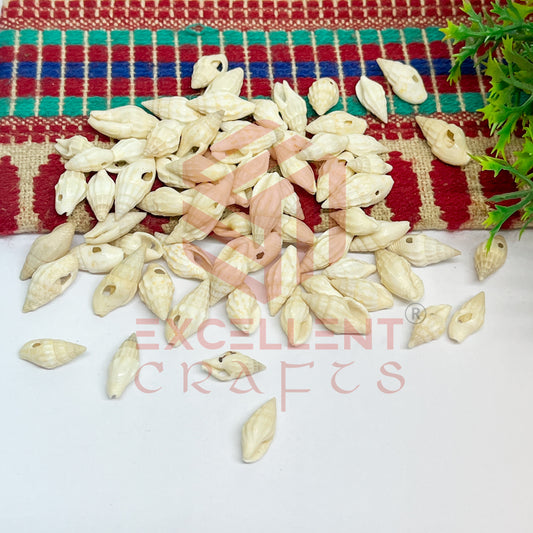 7x12mm Natural Ivory Conch Shells with Hole (100pcs)