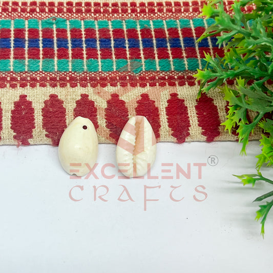 12x20mm One Hole Natural White Cowrie Shells (100pcs)