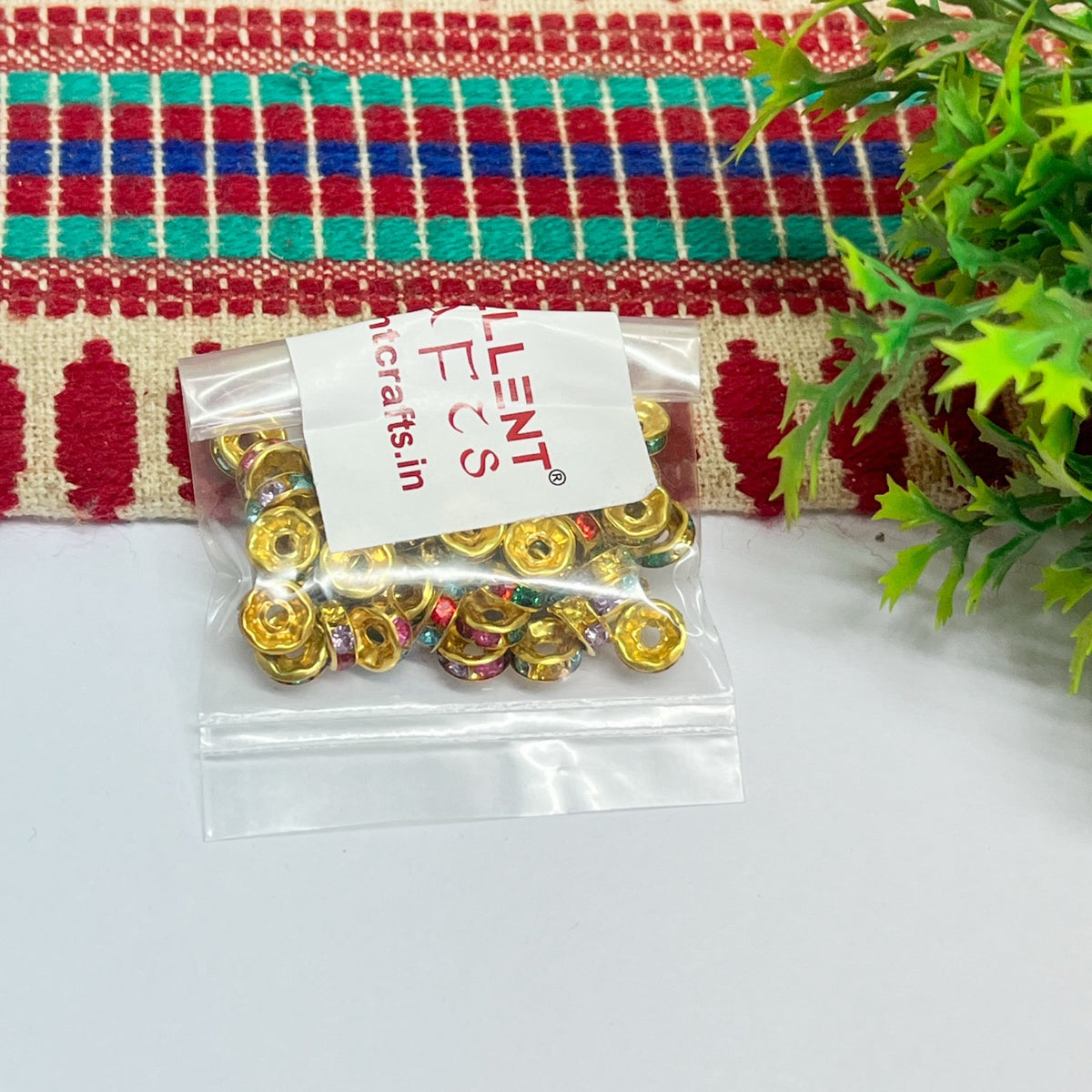 8mm Stone spacer -50pcs pack