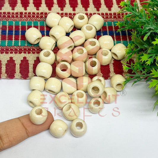 12x14mm Cream Wooden Beads (100pcs)