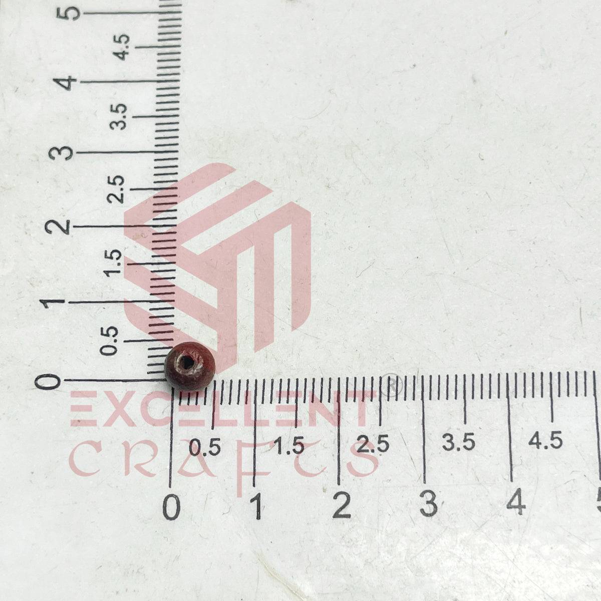 5mm Round Brown Wooden Beads (100Pcs Pack)
