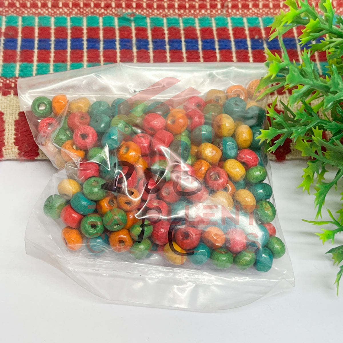 6mm Multicolor Wooden Beads- Pack of 200pcs