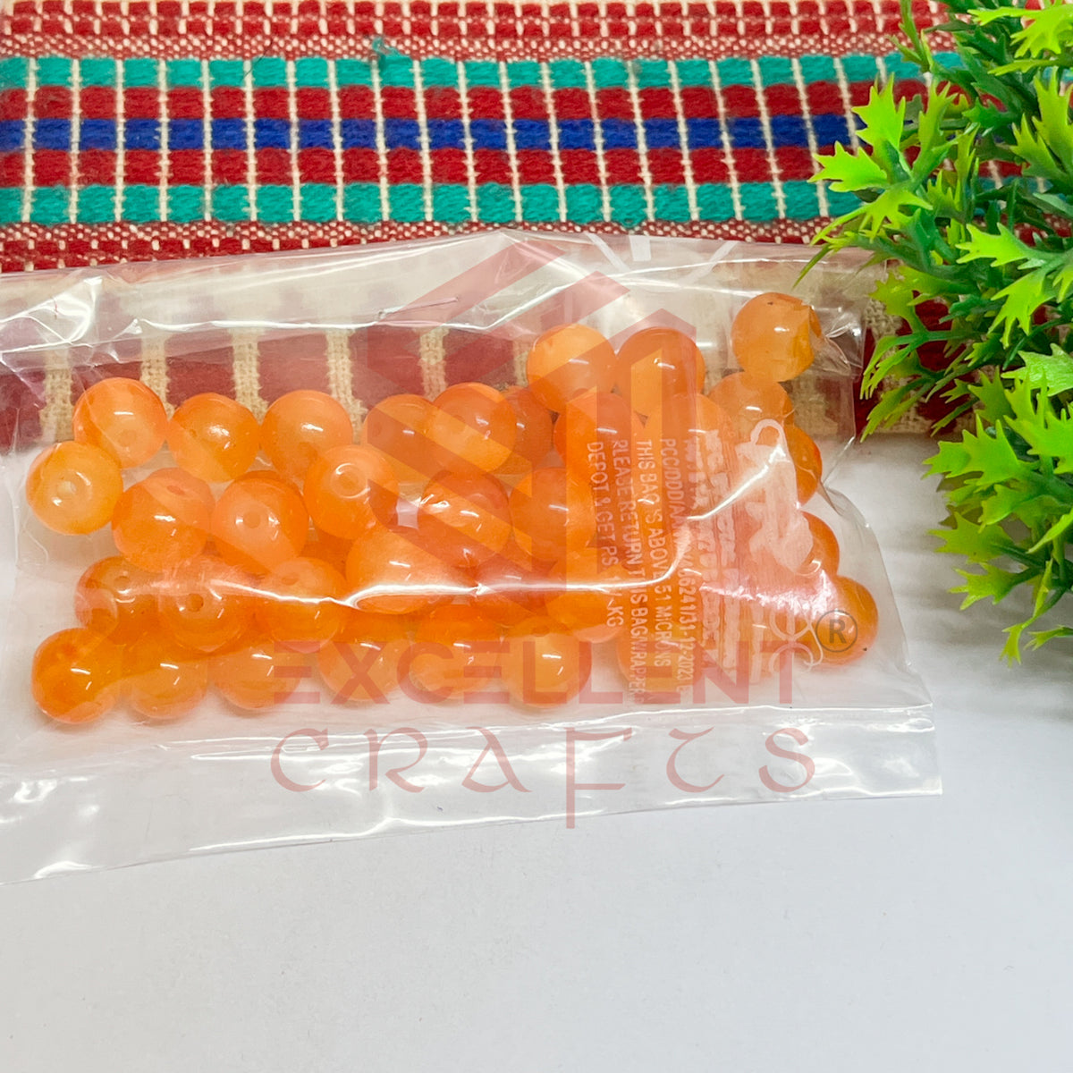 10mm Round Glass Beads (50 pcs)