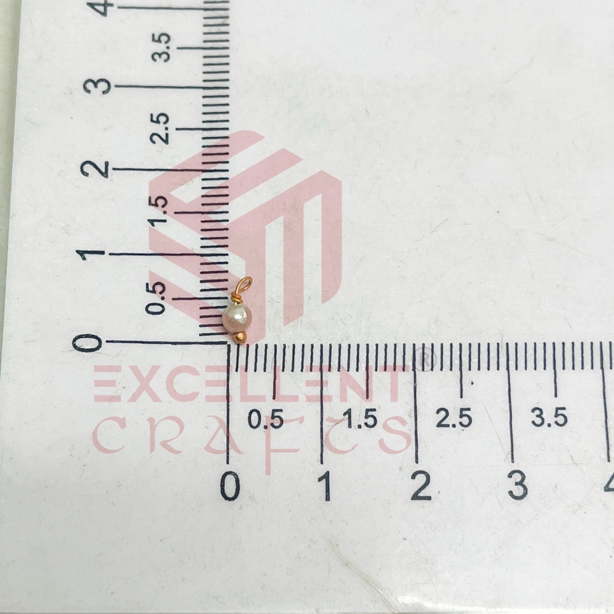 3mm Round Cream Color Pearl Loreal Charms for making Jewellery - (Pack of 10g - 200-250Pcs)