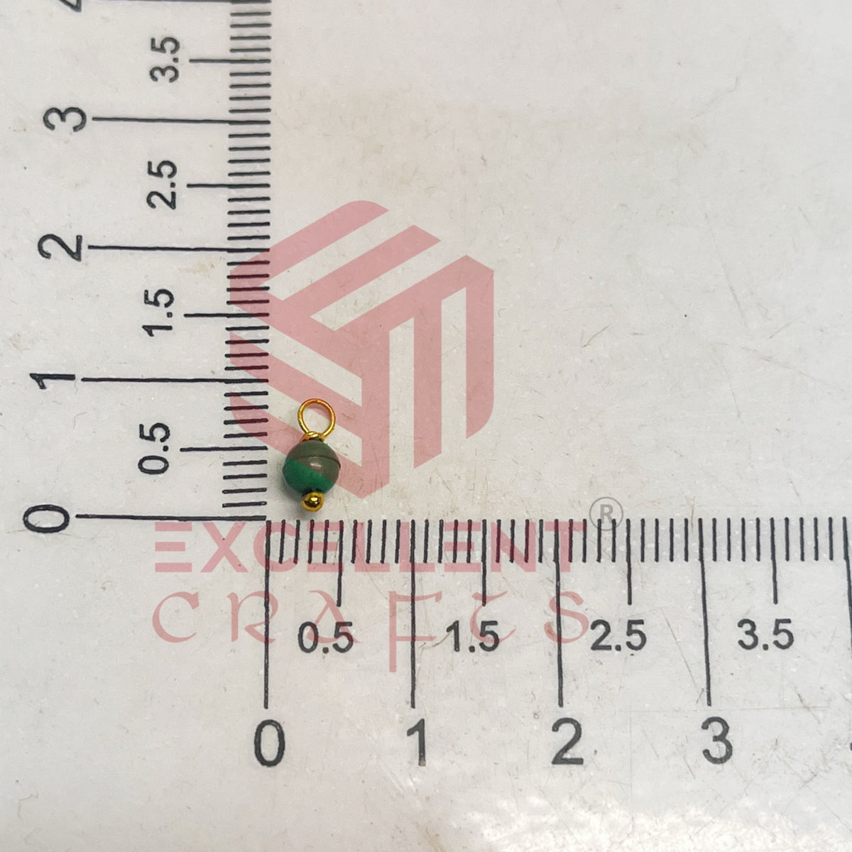 3mm Round Green Color Pearl Loreal Charms for making Jewellery - (Pack of 10g - 200-250Pcs)