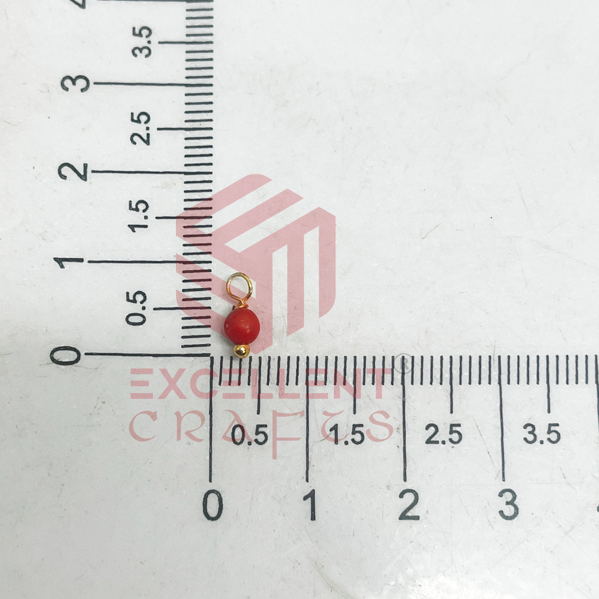 3mm Round Red Color Pearl Loreal Charms for making Jewellery - (Pack of 10g - 200-250Pcs)