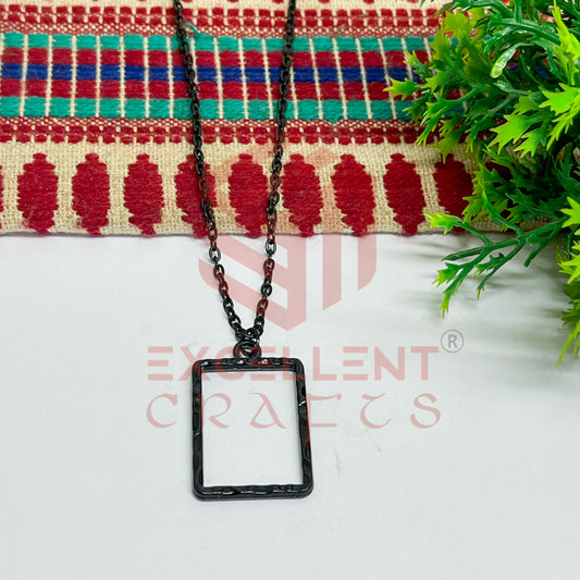 Rectangle Pendant with Chain