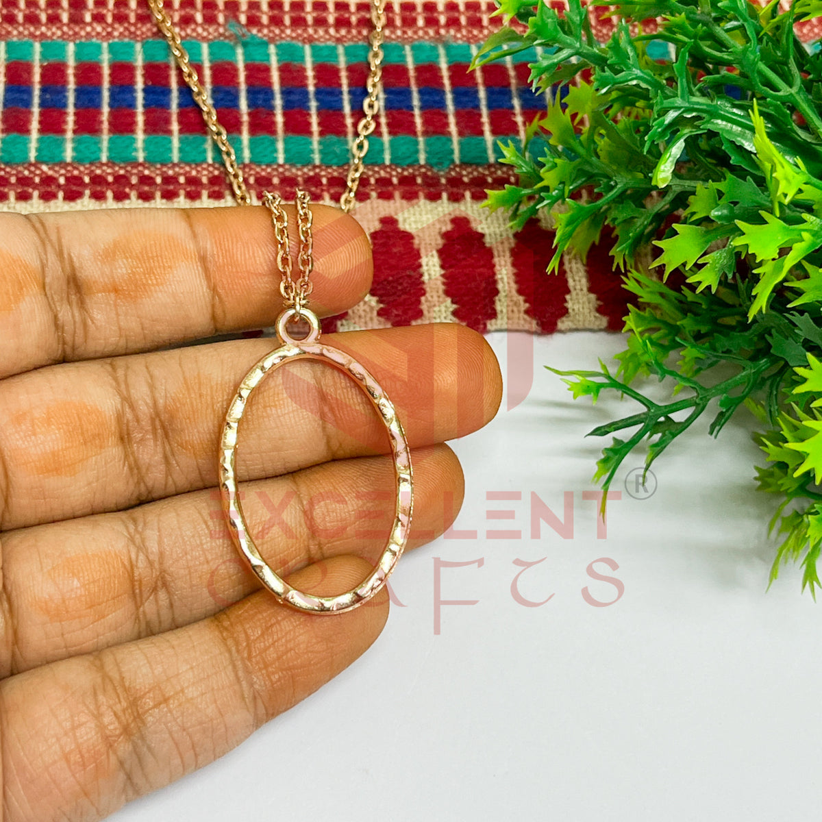 Oval Pendant with Chain