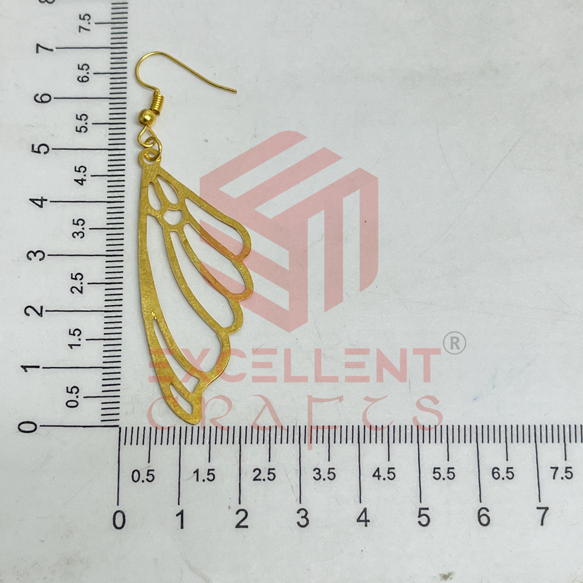 Wing Shape Brass Charm Earrings