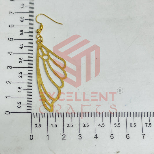 Wing Shape Brass Charm Earrings