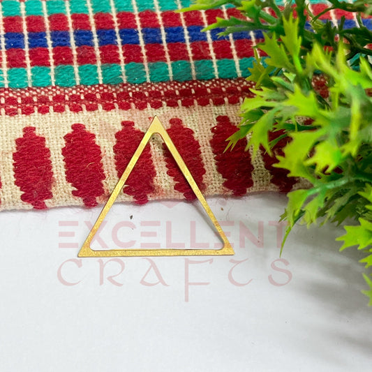 30x30mm Triangle Shape Brass Frame - Gold