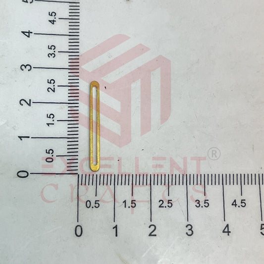 3x28mm Curve Rectangle Shape Brass Frame - Gold