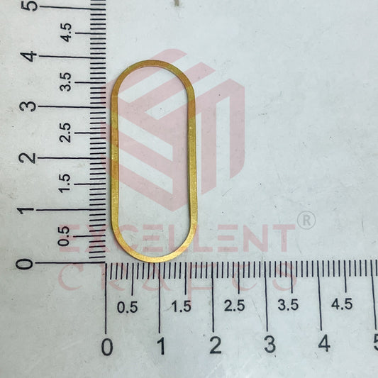 18x40mm Curve Rectangle Shape Brass Frame - Gold