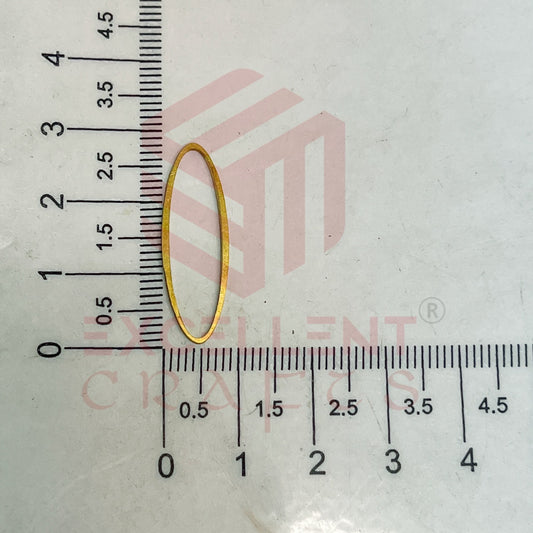 8x28mm Oval Shape Brass Frame - Gold