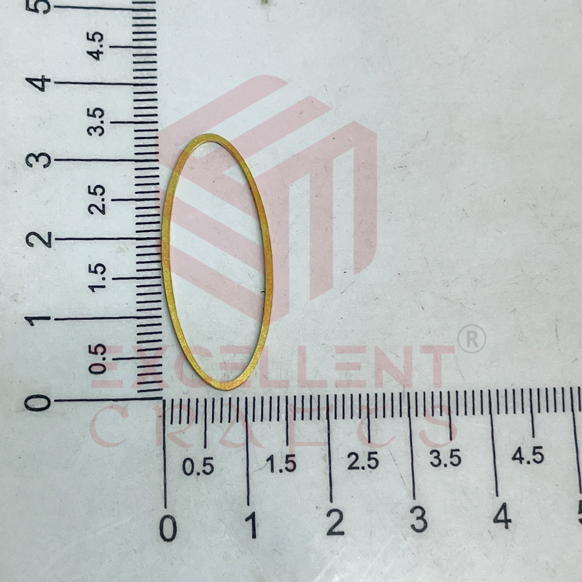 14x34mm Oval Shape Brass Frame - Gold