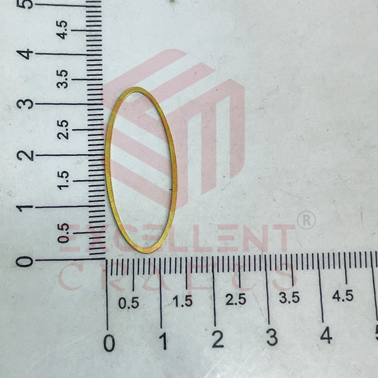14x34mm Oval Shape Brass Frame - Gold