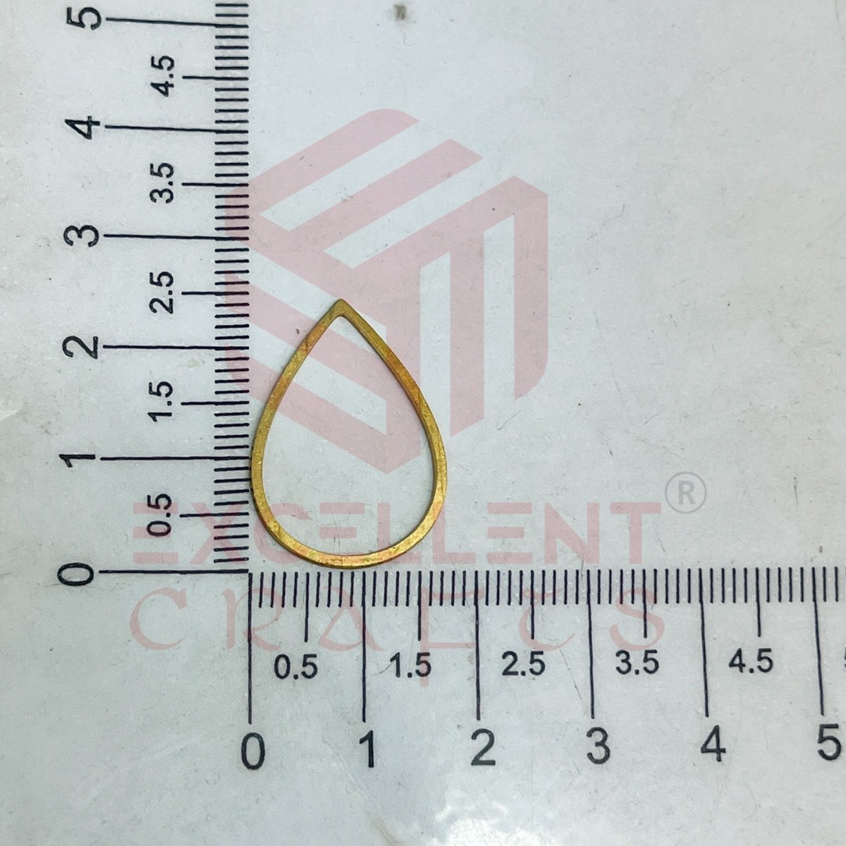 18x25mm Drop Shape Brass Frame - Gold