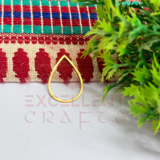 18x25mm Drop Shape Brass Frame - Gold