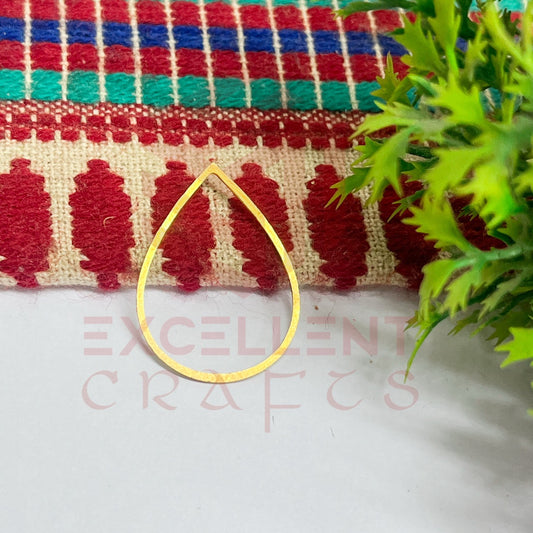 22x32mm Drop Shape Brass Frame - Gold
