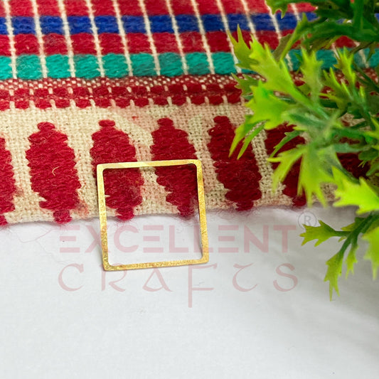 17x17mm Square Shape Brass Frame - Gold