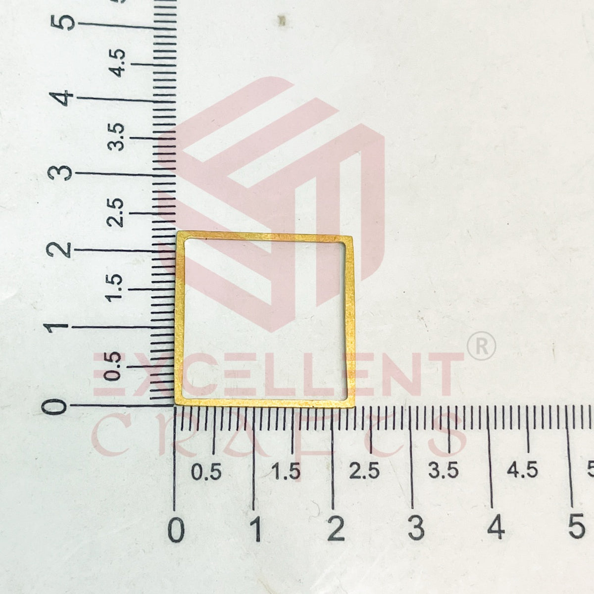 23x23mm Square Shape Brass Frame - Gold
