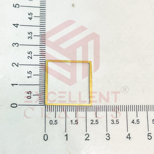 23x23mm Square Shape Brass Frame - Gold