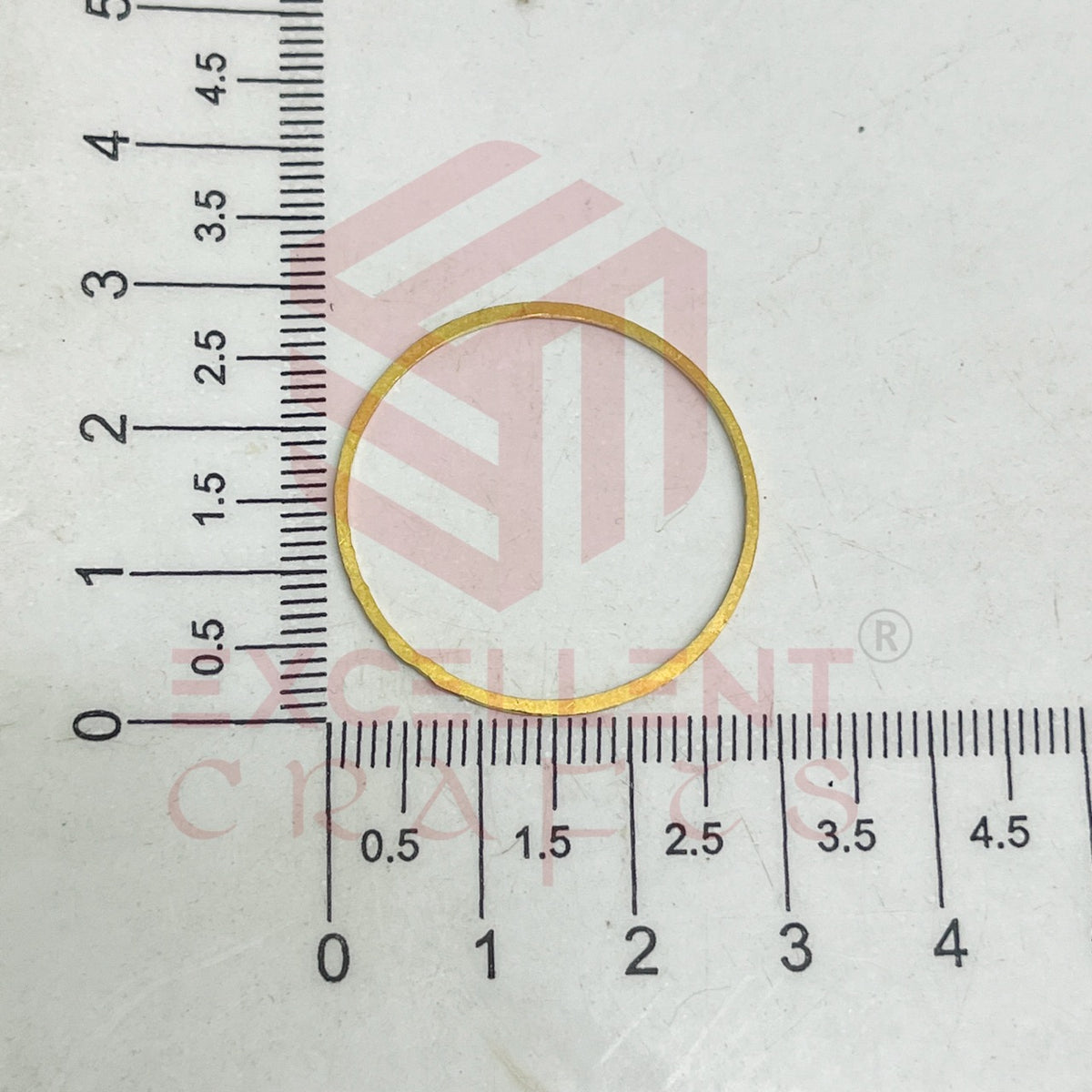 30mm Circle Open Back Brass Frame Bezel- Gold