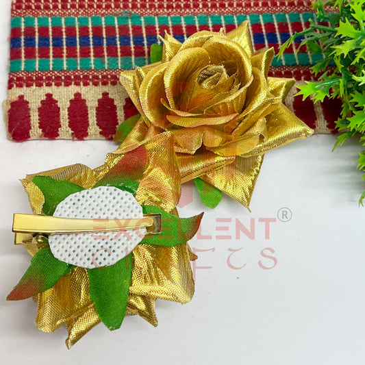 Hair Clip Artificial Flowers-HC-HA-7cm-12 (2pc Pack)