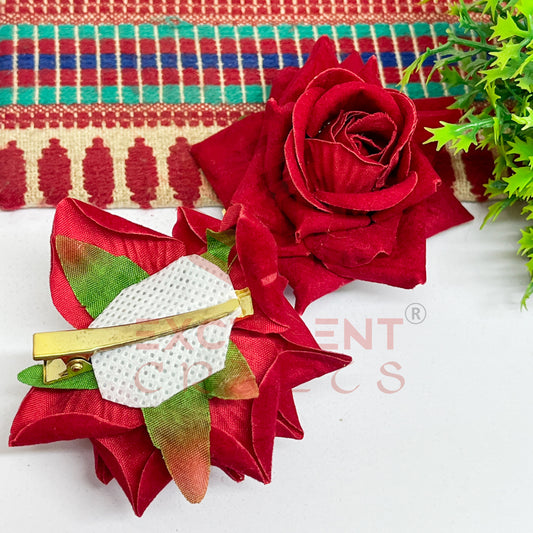 Hair Clip Artificial Flowers-HC-HA-7cm-16 (2pc Pack)