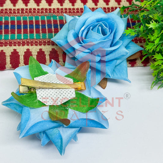 Hair Clip Artificial Flowers-HC-HA-7cm-3 (2pc Pack)