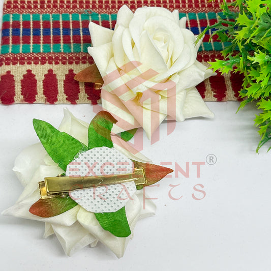 Hair Clip Artificial Flowers-HC-HA-7cm-9 (2pc Pack)