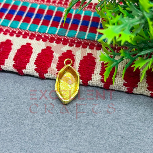 5mm Thickness Long Hexagon Cabochon Bezel- 1Pc