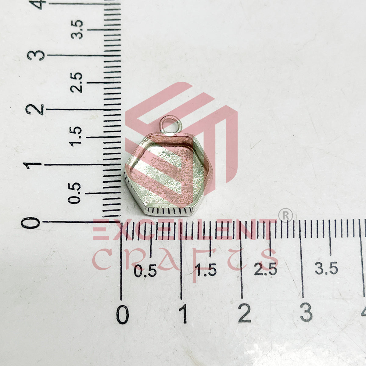 5mm Thickness Hexagon Cabochon Bezel- 1Pc