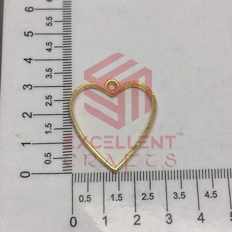 30mm Open Back Bezel Heart Shape