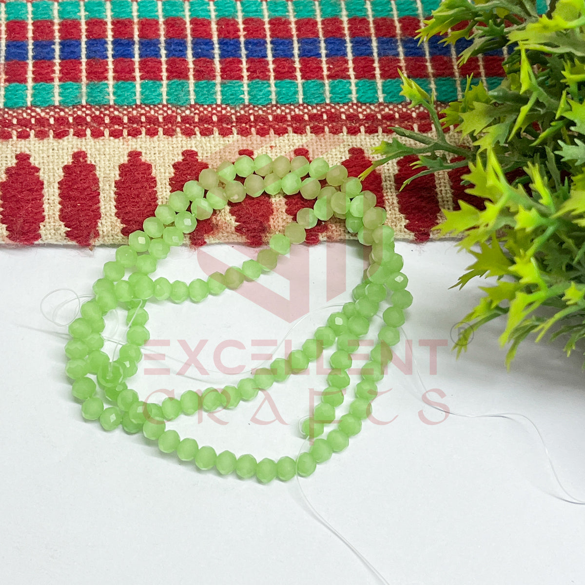 4mm Crystal Beads Opaque- (1Line)