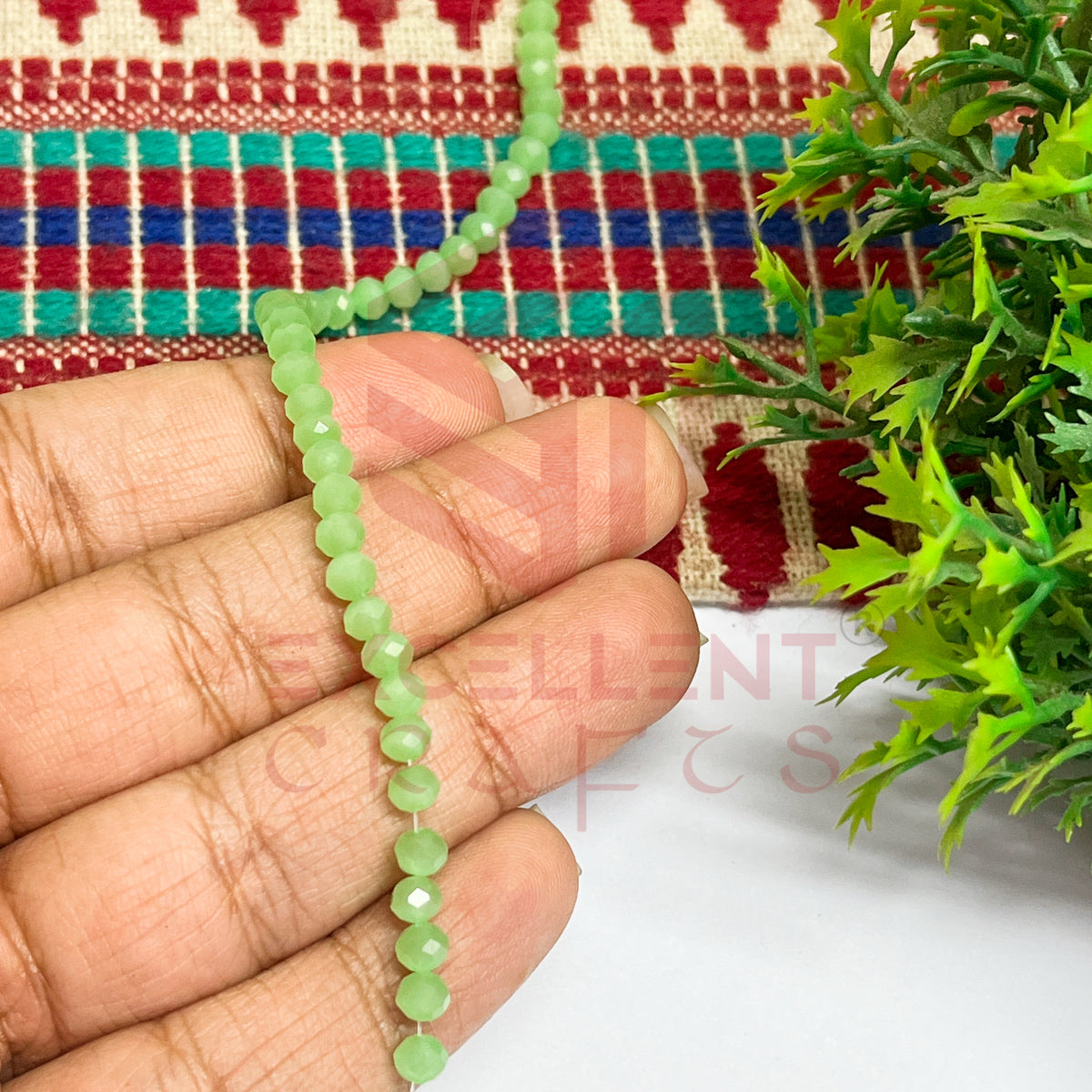 4mm Crystal Beads Opaque- (1Line)