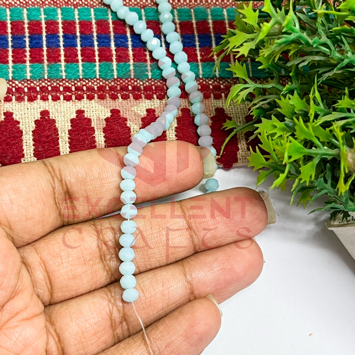 4mm Crystal Beads Opaque- (1Line)