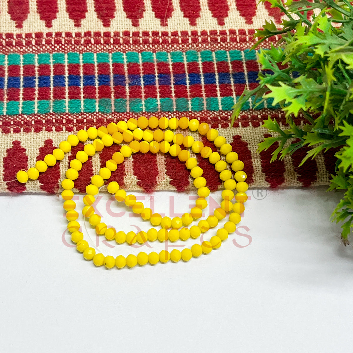 4mm Crystal Beads Opaque- (1Line)