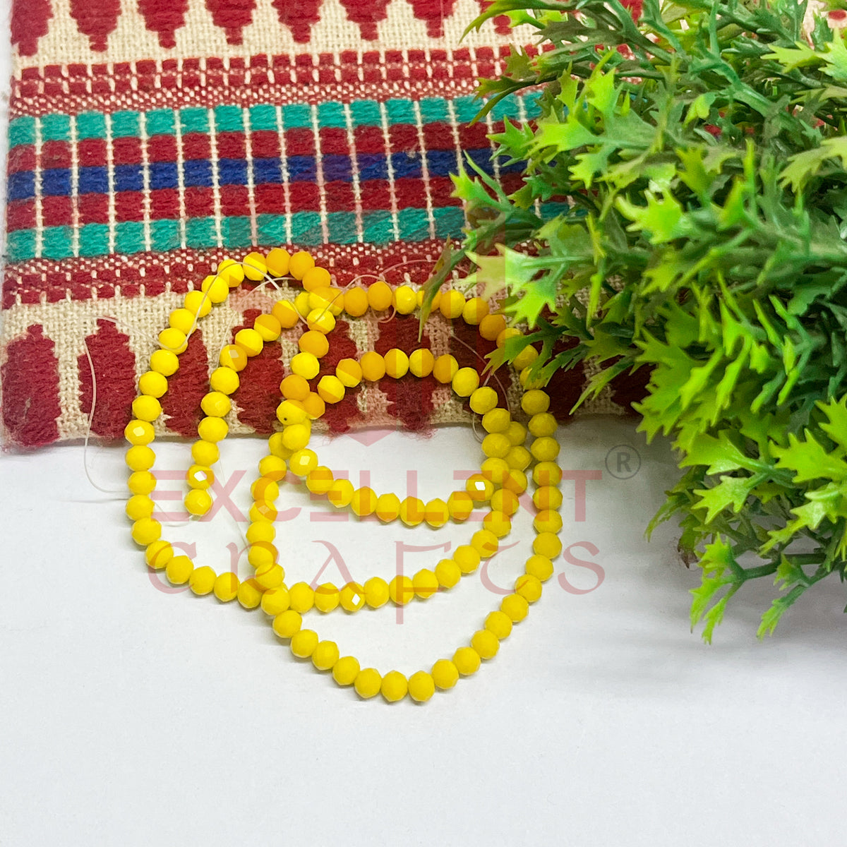 4mm Crystal Beads Opaque- (1Line)
