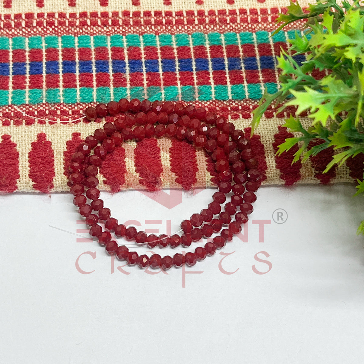 4mm Crystal Beads Opaque- (1Line)