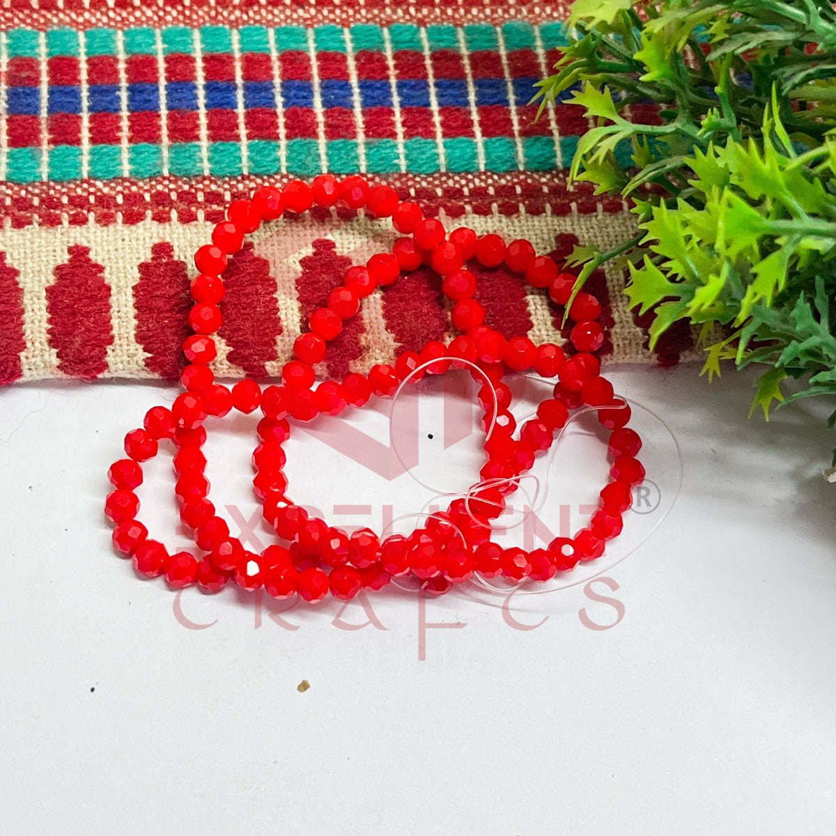 4mm Crystal Beads Opaque- (1Line)