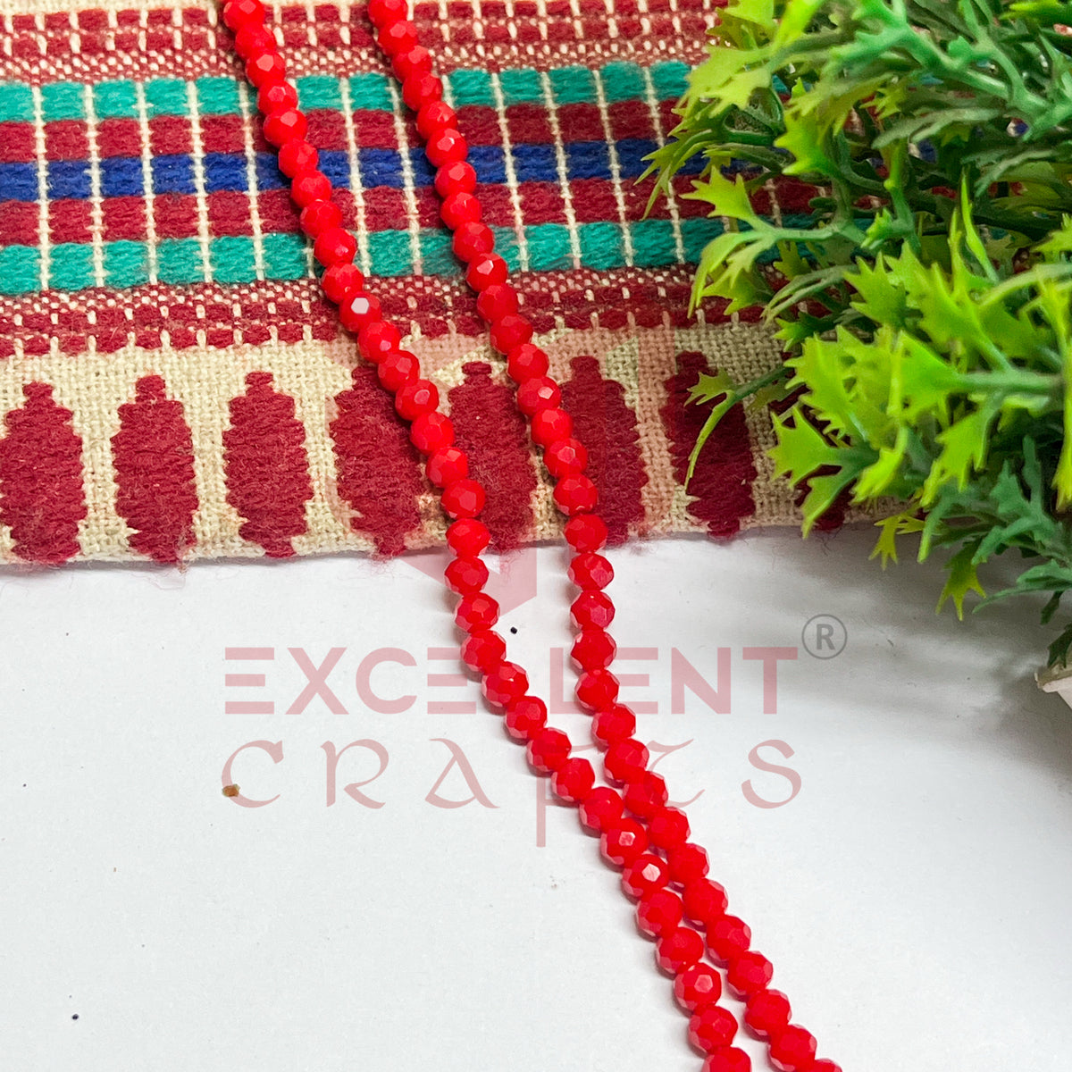 4mm Crystal Beads Opaque- (1Line)