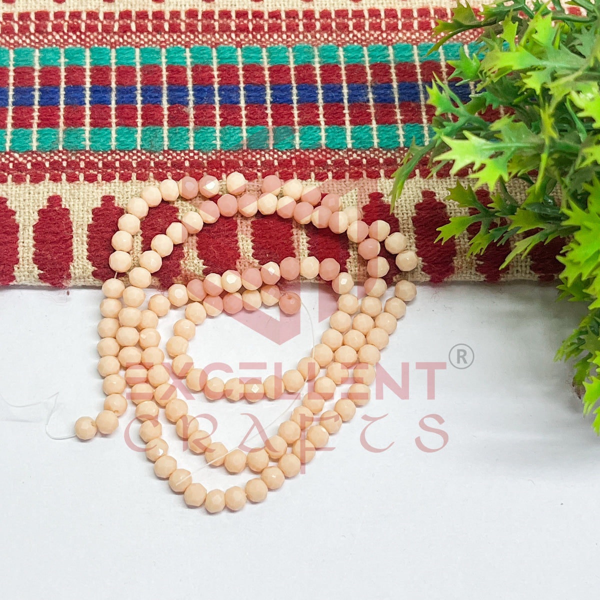 4mm Crystal Beads Opaque- (1Line)
