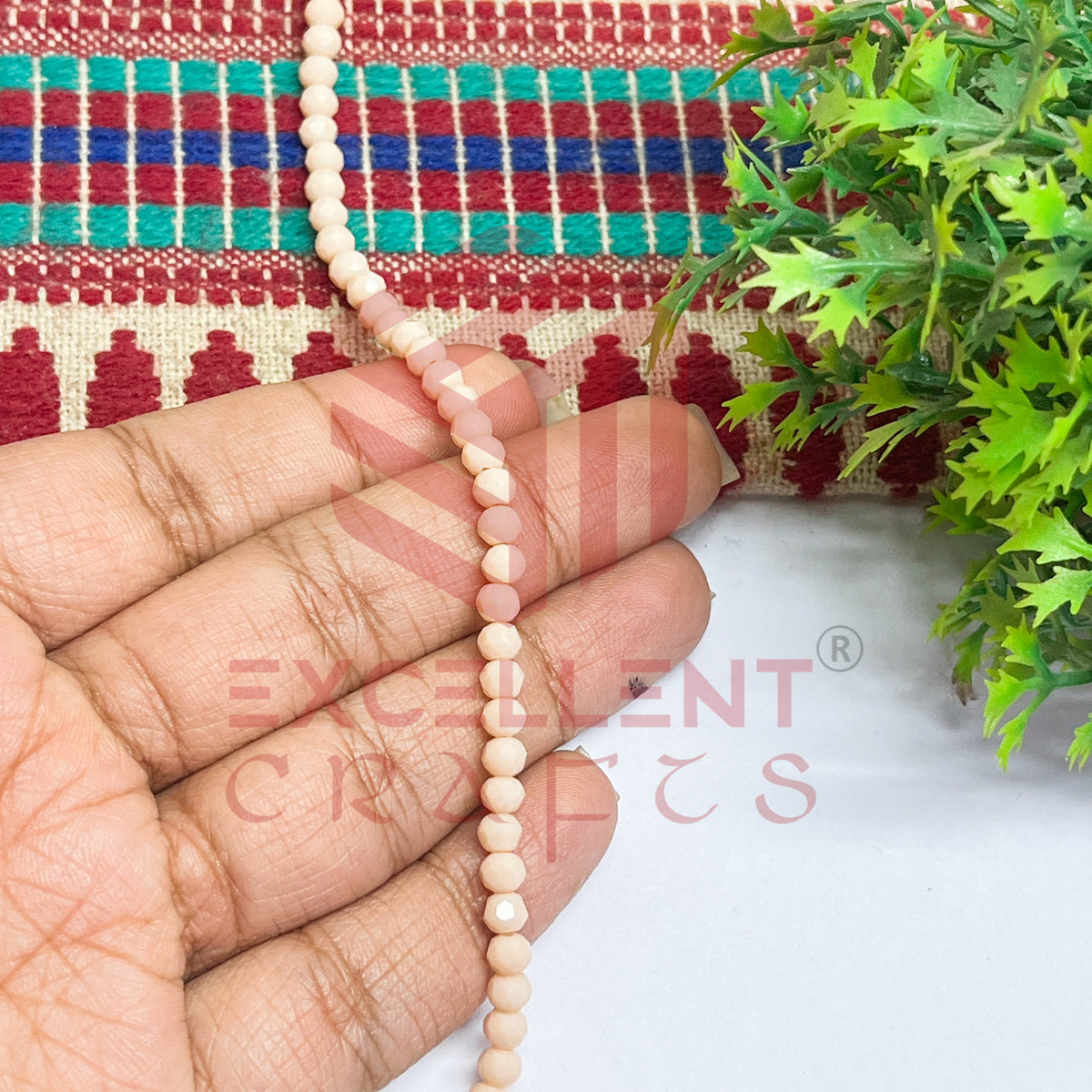 4mm Crystal Beads Opaque- (1Line)