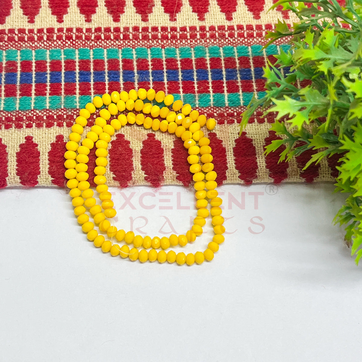 4mm Crystal Beads Opaque- (1Line)