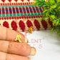 12mm Raw Brass Alphabet Charms - Letter A