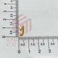 12mm Raw Brass Alphabet Charms - Letter J