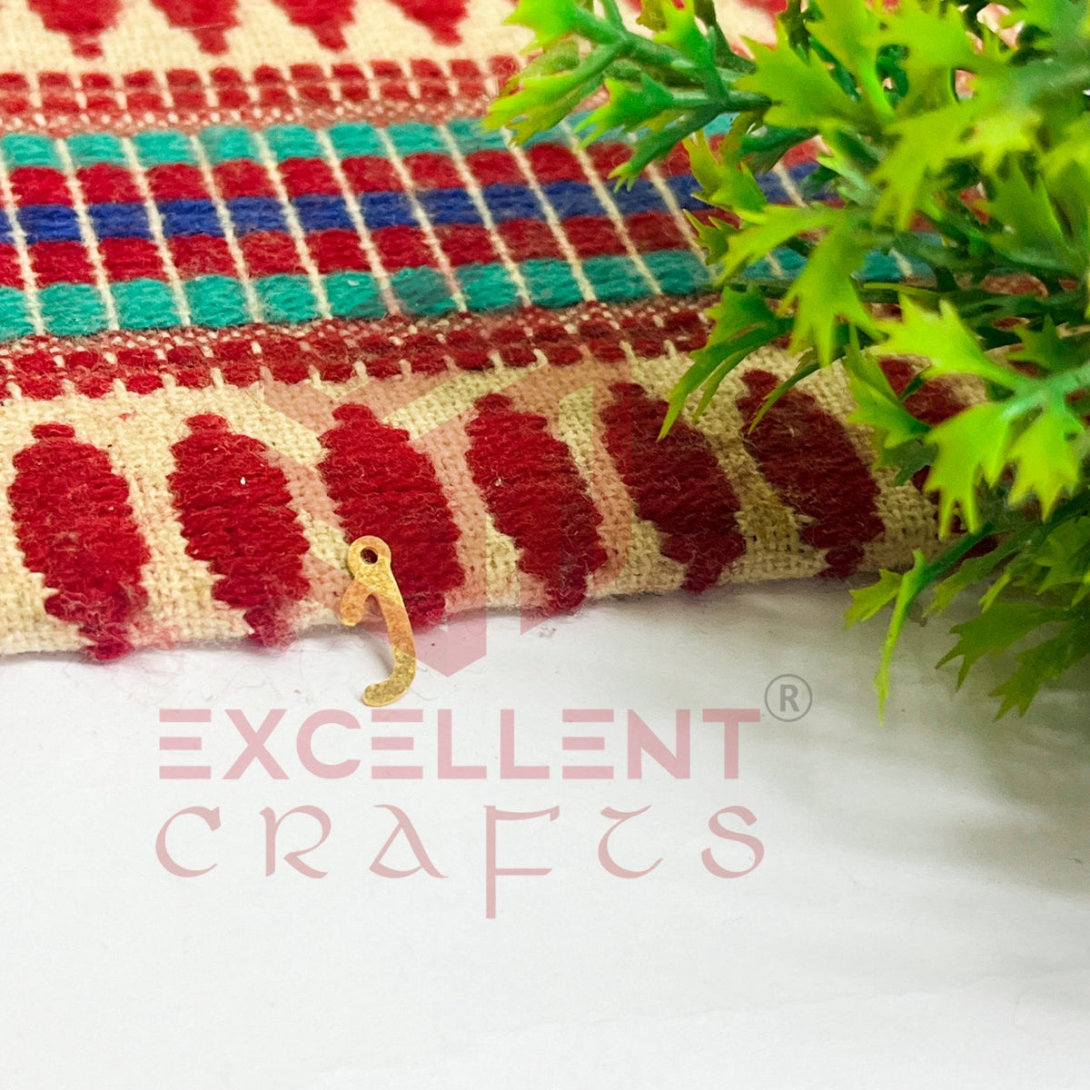 12mm Raw Brass Alphabet Charms - Letter J