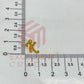 12mm Raw Brass Alphabet Charms - Letter K