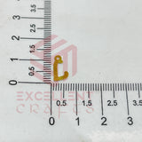 12mm Raw Brass Alphabet Charms - Letter L